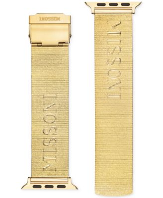 Missoni - Gold Ion Plated Stainless Steel Mesh Bracelet for Apple Watch&reg; 42mm/44mm