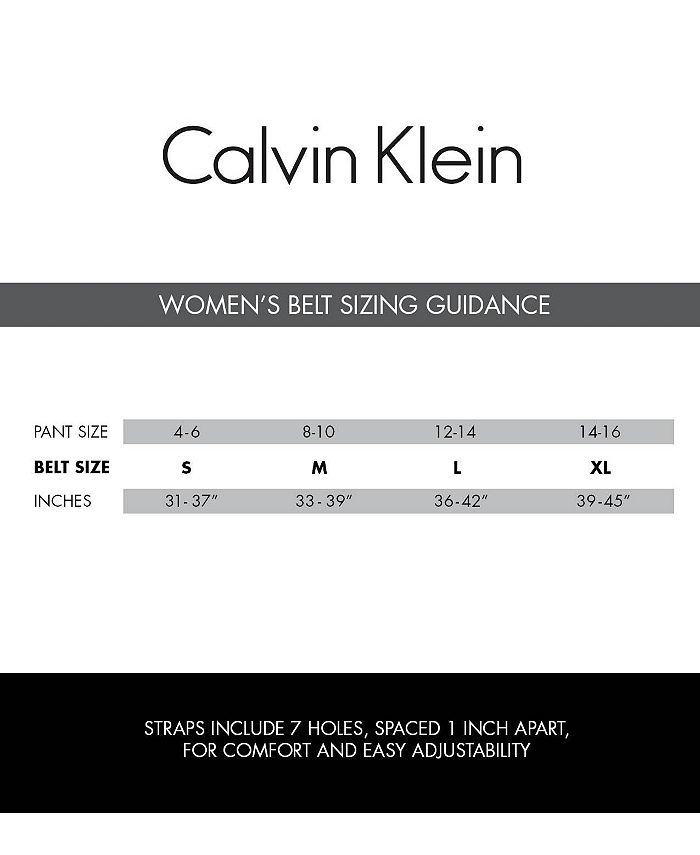 CALVIN KLEIN Women's Reversible Monogram Buckle Belt