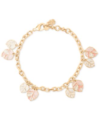 Photo 1 of Lucky Brand Gold-Tone Monstera Leaf Charm Bracelet