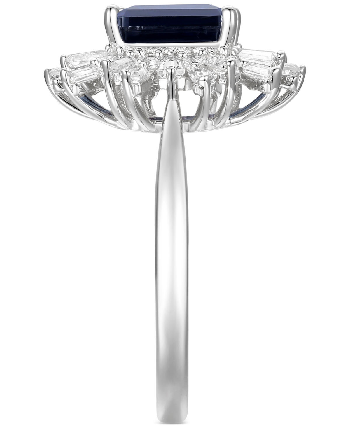 Lab-Grown(2 ct. t.w.) & Lab-Grown White(1 ct. t.w.) Ring in Gold-Plated Sterling Silver (Also in Lab-Grown Emerald & Lab-Grown Rub