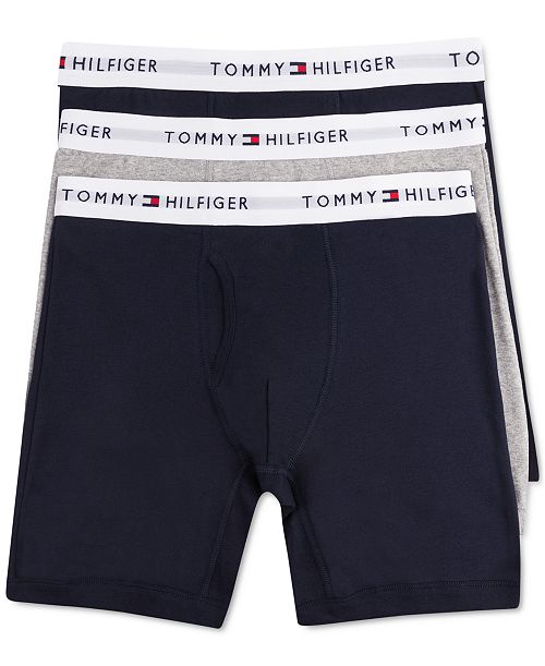 alfani Tommy Hilfiger Men's 3-Pack Classic Cotton Boxer Briefs Men's Fashion & Accessories