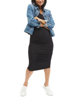 Side-Ruched Maternity Dress