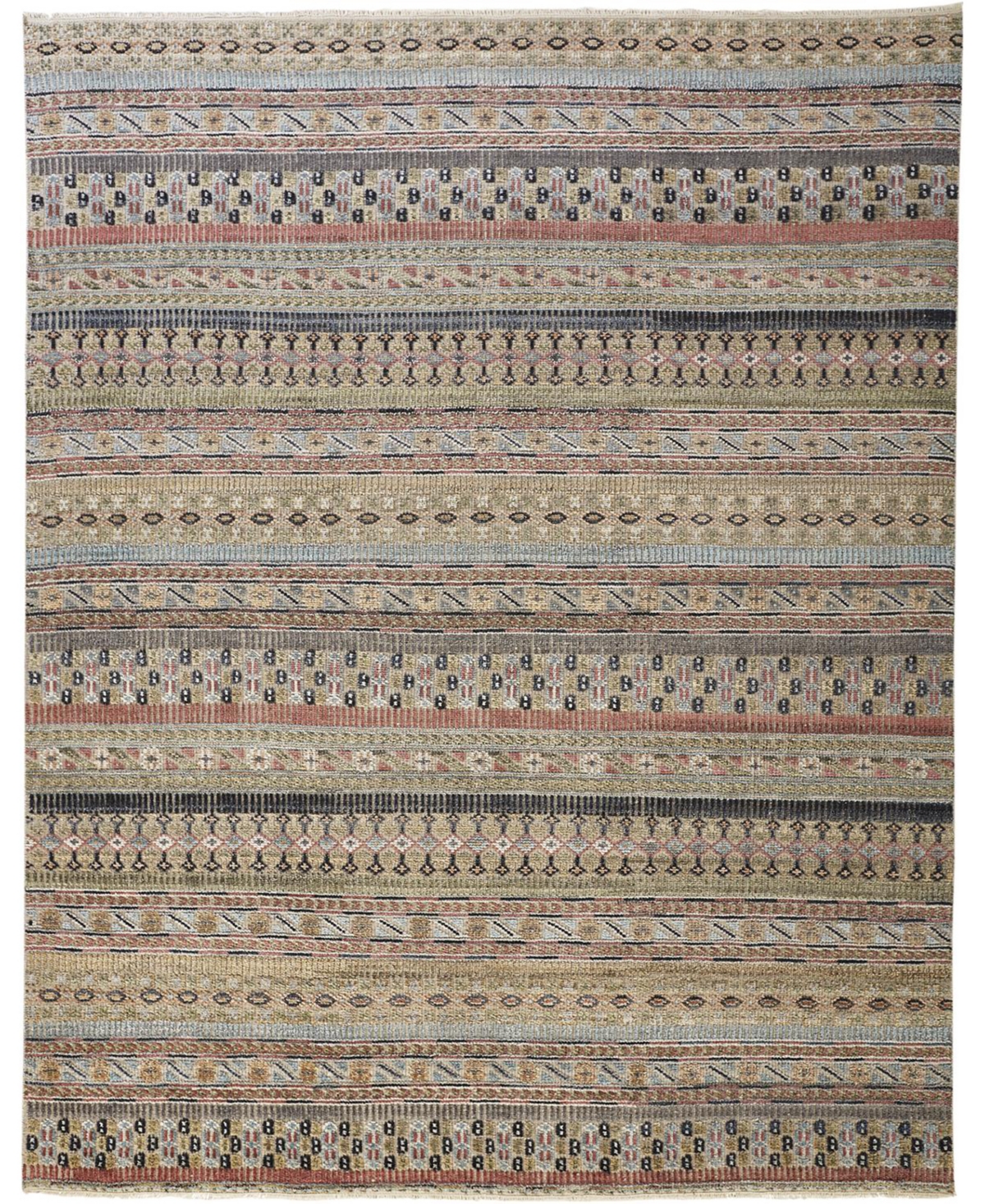 Feizy Esther EST6498 5'6in x 8'6in Area Rug - Tan, Blue
