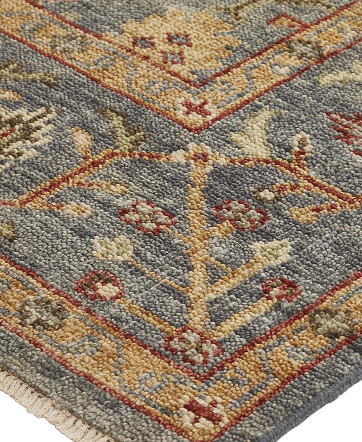 Simply Woven Carrington R6499 3'6" X 5'6" Area Rug In Gray,gold-tone