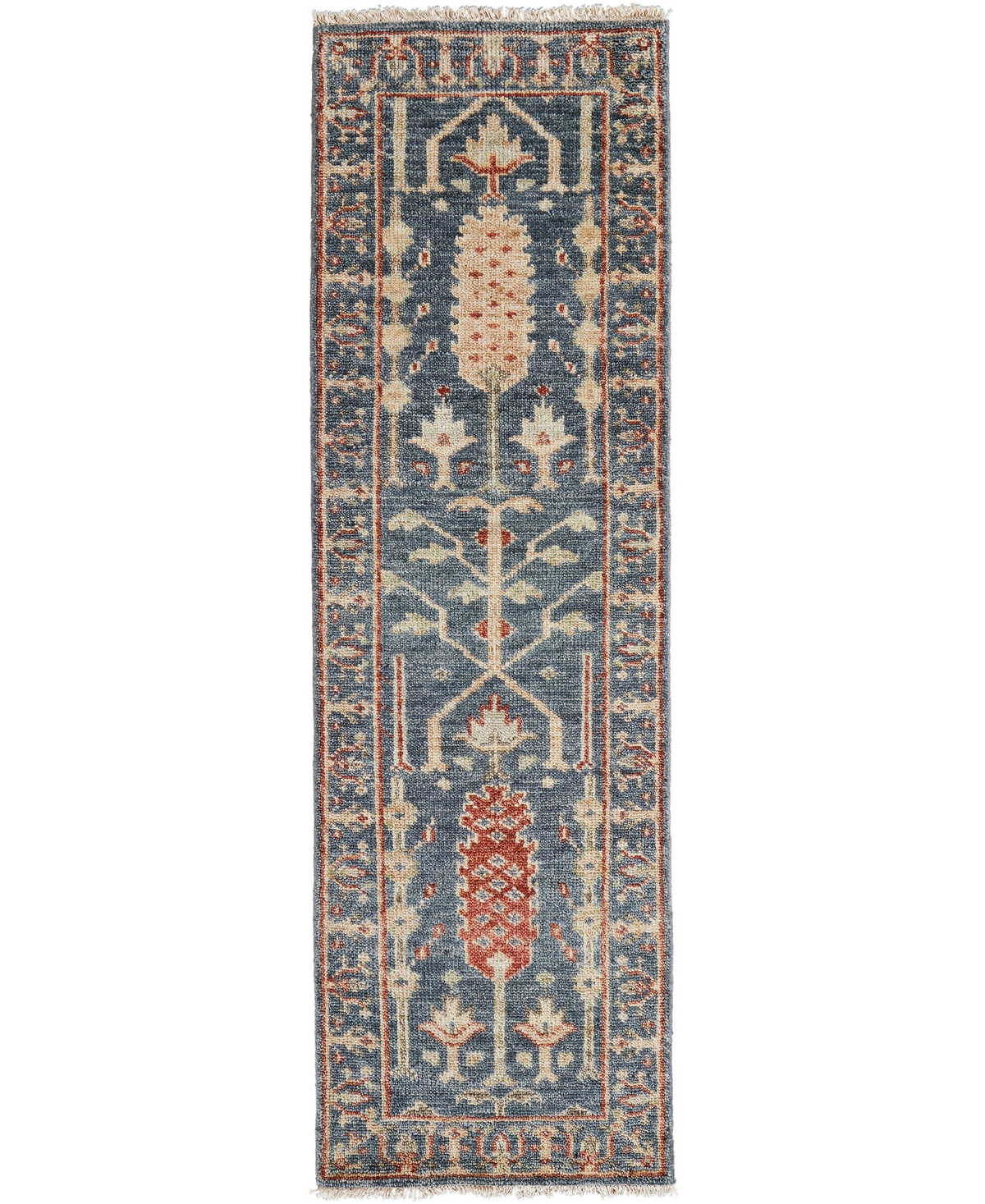 Simply Woven Carrington R6499 2'6" X 8' Runner Area Rug In Gray,gold-tone
