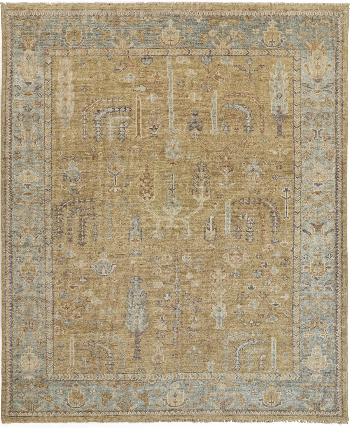 Feizy Carrington R6501 5'6" X 8'6" Area Rug In Gold-tone,gray