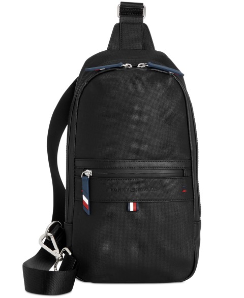 Рюкзак Tommy Hilfiger Men's Leo Logo Embossed Sling