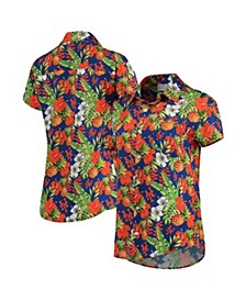 Women's Royal New York Mets Pineapple Button-Up Shirt