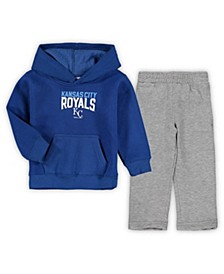 Boys Toddler Royal/Heathered Gray Kansas City Royals Fan Flare Fleece Hoodie And Pants Set