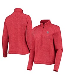 Women's Red St. Louis Cardinals Kennedy Slub Quarter-Zip Sweatshirt