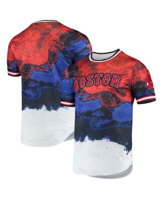 Pro Standard Men's Red/Royal Boston Red Sox White and Blue Dip Dye T-Shirt Size: Medium