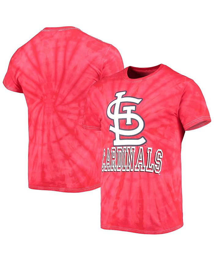 Stitches Men's Red St. Louis Cardinals Spider Tie-Dye T-shirt - Macy's