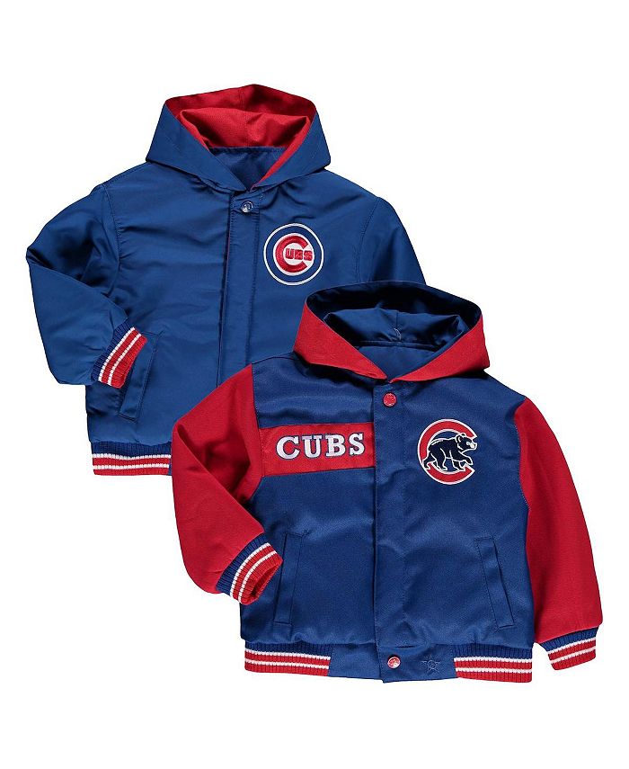 Chicago Cubs JH Design Youth Reversible Hoodie Full-Snap Jacket - Royal/Red