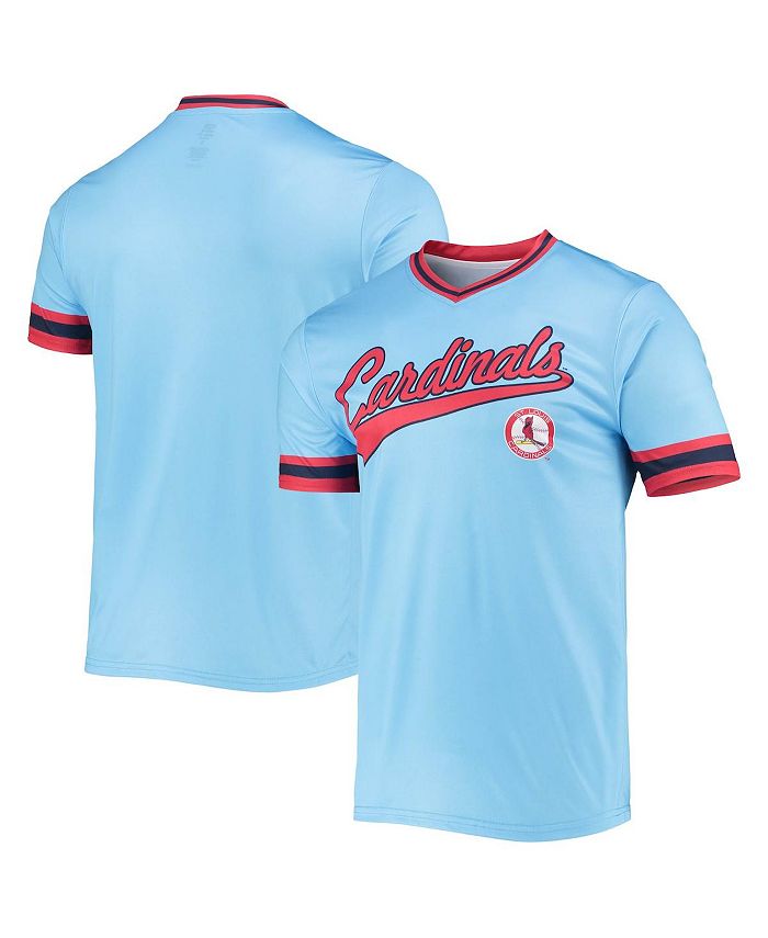 Stitches Men's Light Blue, Red St. Louis Cardinals Cooperstown Collection  V-Neck Team Color Jersey - Macy's