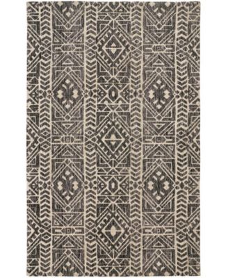 Feizy - Colton R8627 5' x 8' Area Rug Gray, Ivory