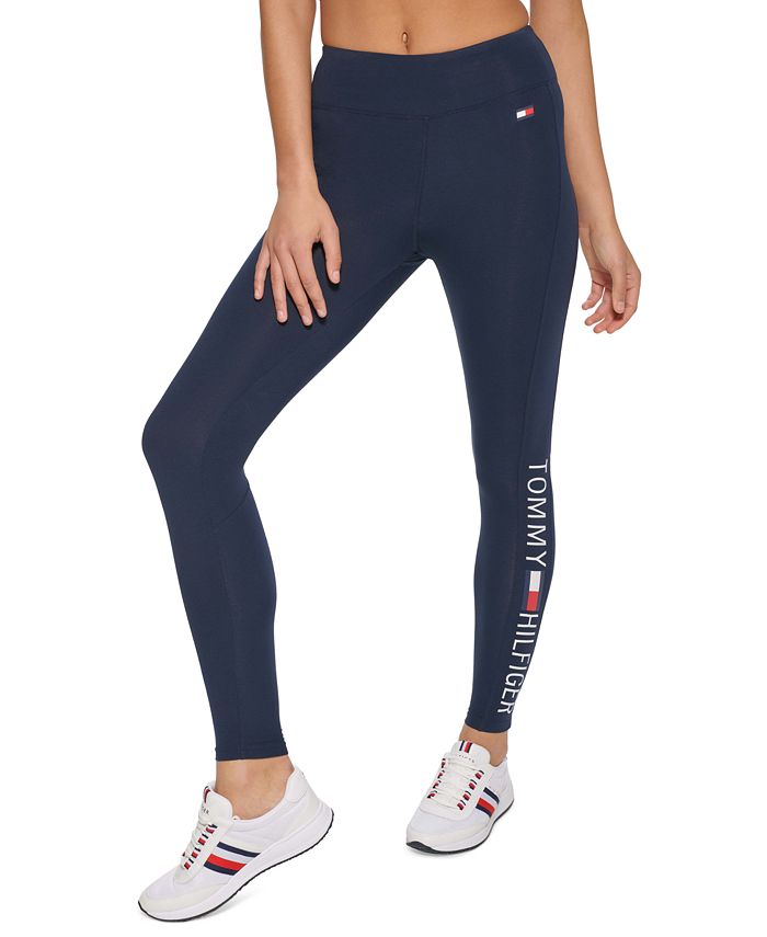 Tommy Hilfiger Women's High Rise Logo Stripe Leggings - Macy's