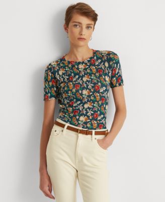 Lauren Ralph Lauren - Floral Knit Linen Top