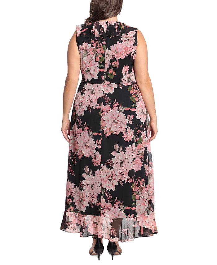 London Times Plus Size Floral-Print Maxi Dress - Macy's