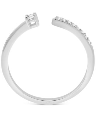 Diamond Cuff Statement Ring (1/10 ct. t.w.) in 14k Yellow or White Gold, Created for Macy's