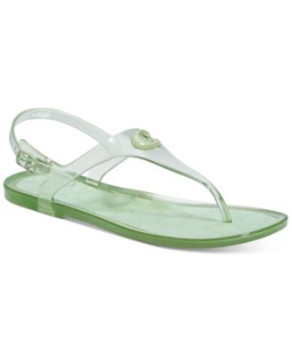 green coach sandals