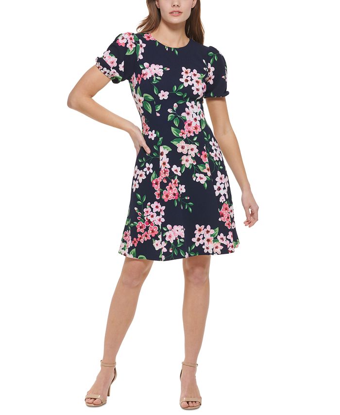 Jessica howard floral fit and outlet flare dress