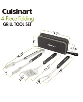 4-Piece Folding Grill Tool Set