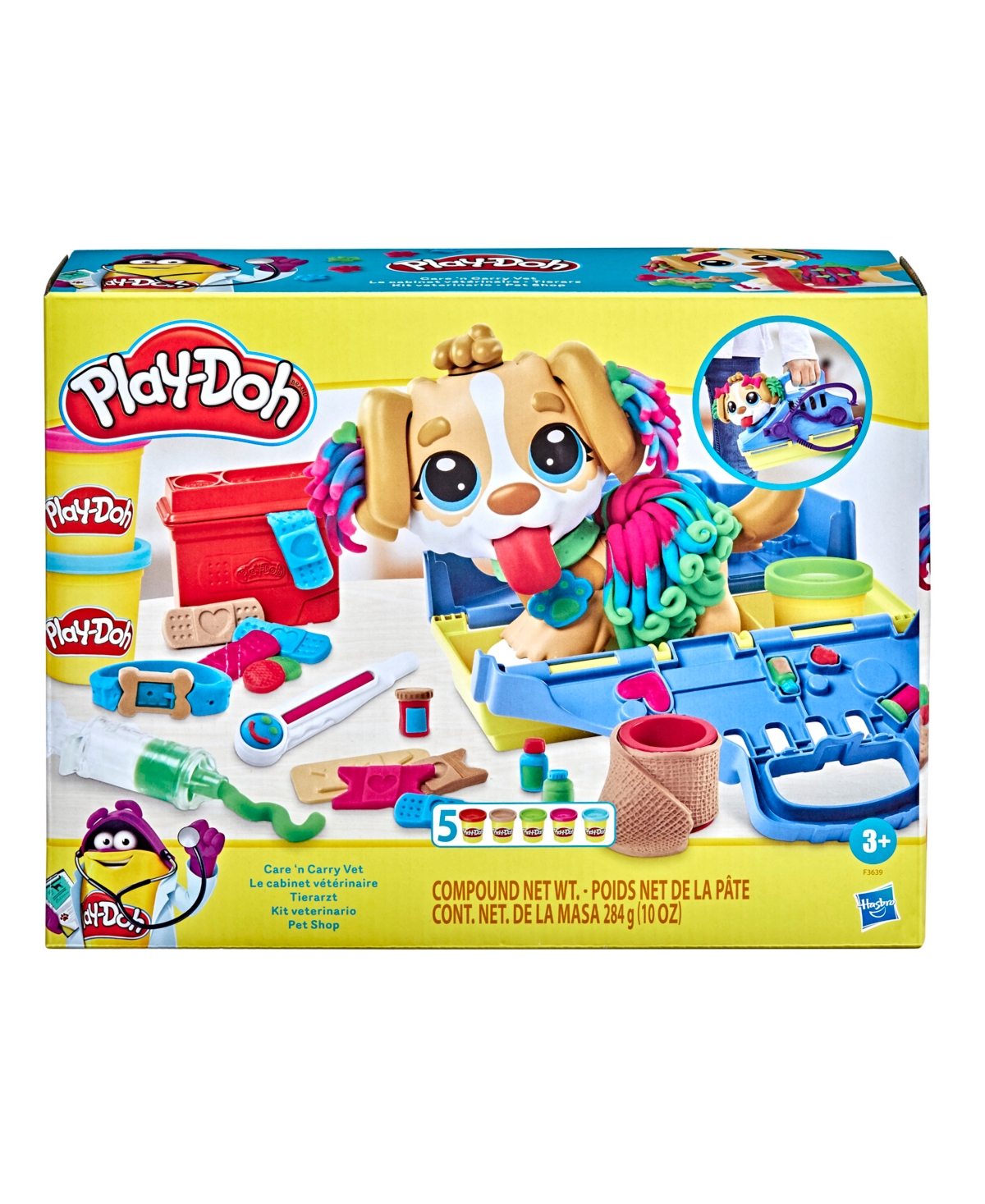PLAY-DOH CARE AND CARRY VET, SET OF 17 