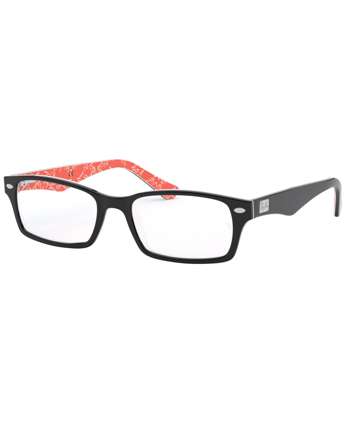 RX5206 Unisex Rectangle Eyeglasses - Black