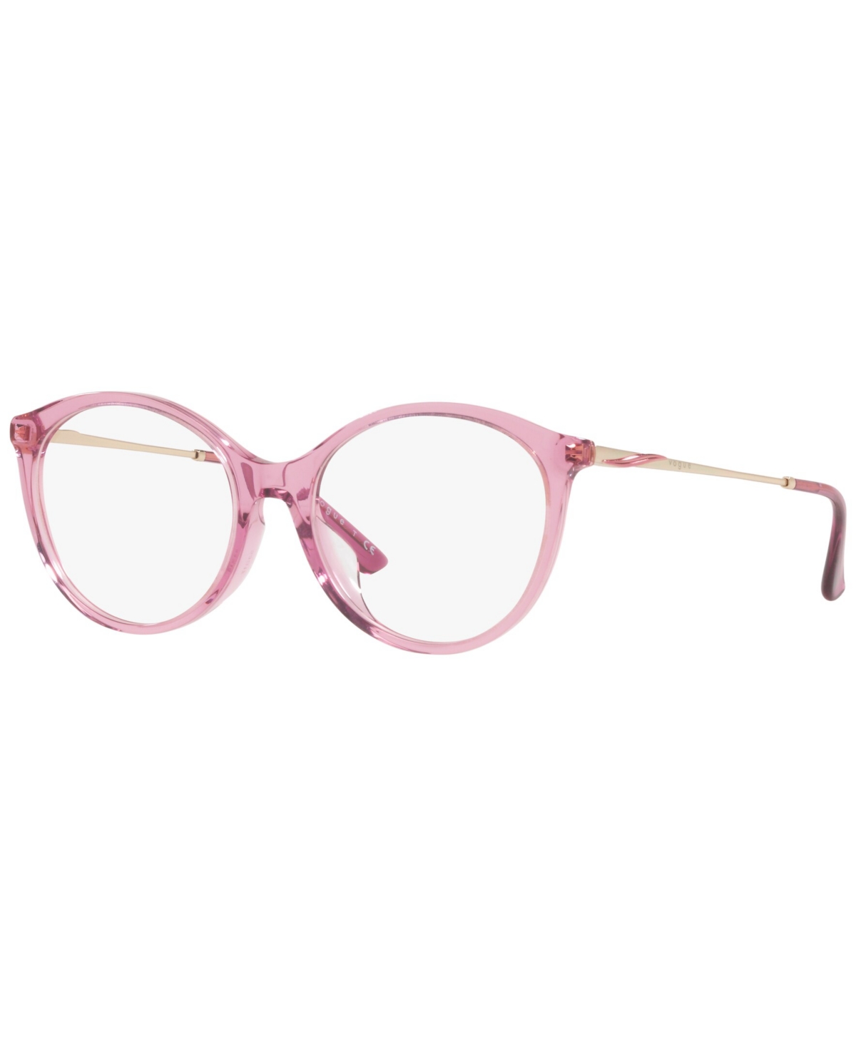 VO5387F Women's Oval Low Bridge Fit Eyeglasses - Transparent Purple
