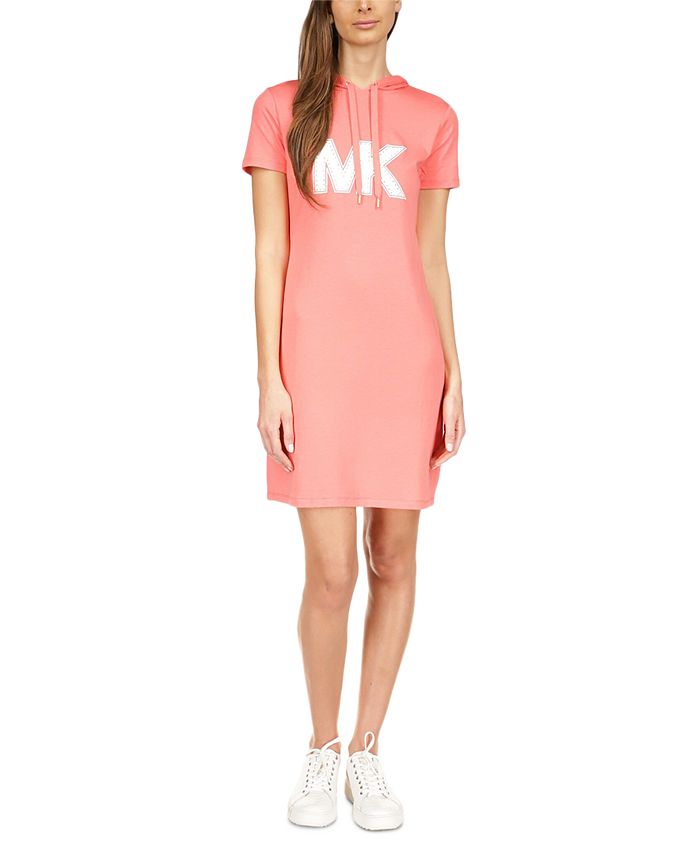 Michael kors studded store logo sweatshirt dress
