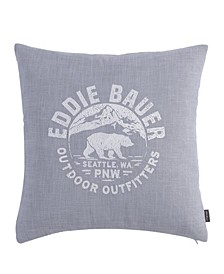Bear Outdoor Outfitters Square Decorative Pillow Cover, 20" x 20"