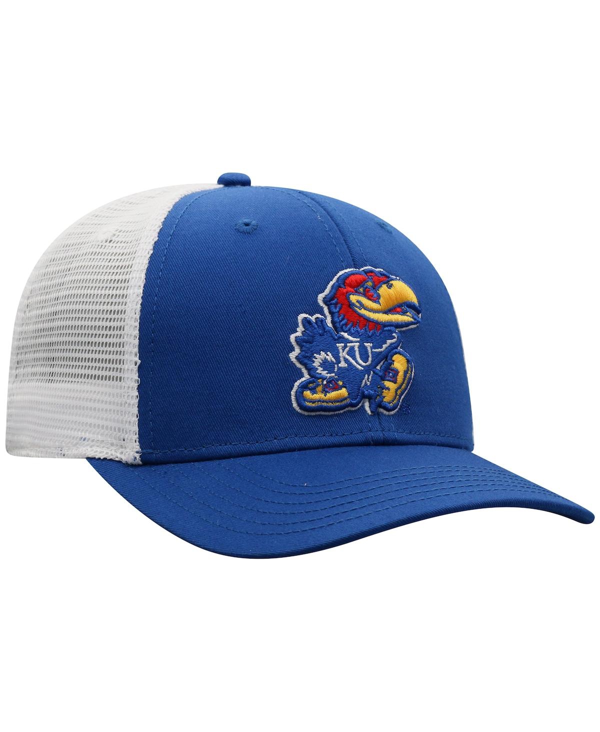 Top Of The World Men's  Royal, White Kansas Jayhawks Trucker Snapback Hat In Royal,white