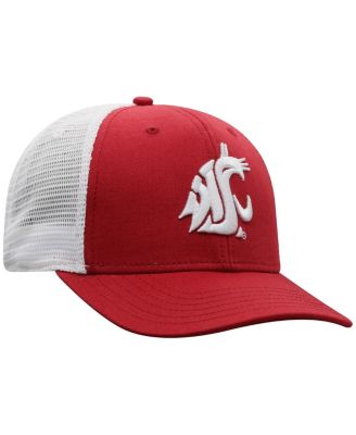 Men's Crimson, White Washington State Cougars Trucker Snapback Hat