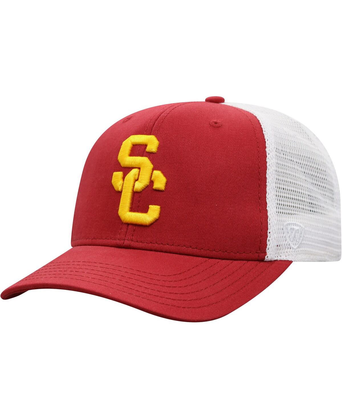 Top Of The World Men's  Cardinal, White Usc Trojans Trucker Snapback Hat In Cardinal,white
