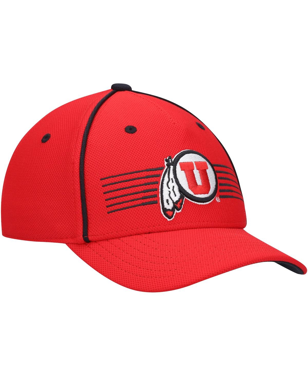 Shop Under Armour Big Boys  Red Utah Utes Blitzing Accent Performance Adjustable Hat