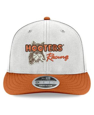 Men's New Era Cream, Orange Chase Elliott Hooters Throwback Driver