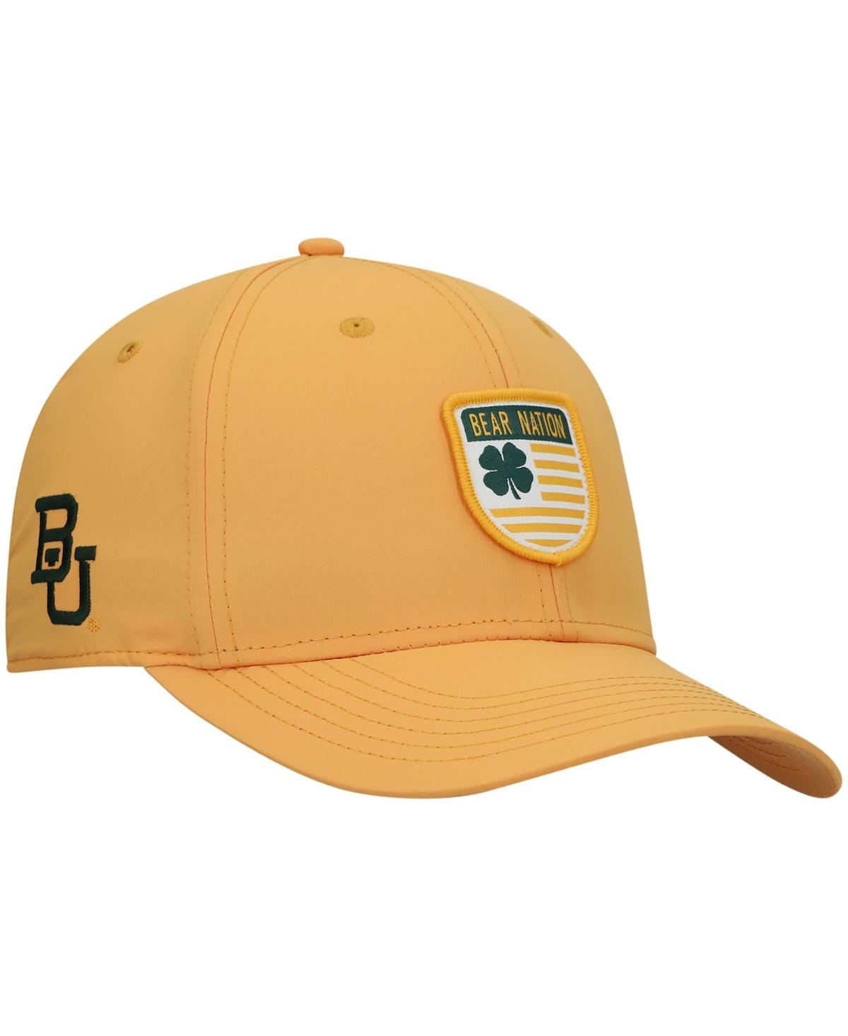 Black Clover Men's Gold Baylor Bears Nation Shield Snapback Hat