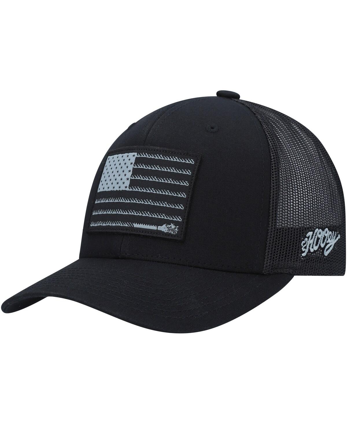 Hooey Men's  Liberty Roper Trucker Adjustable Snapback Hat In Black