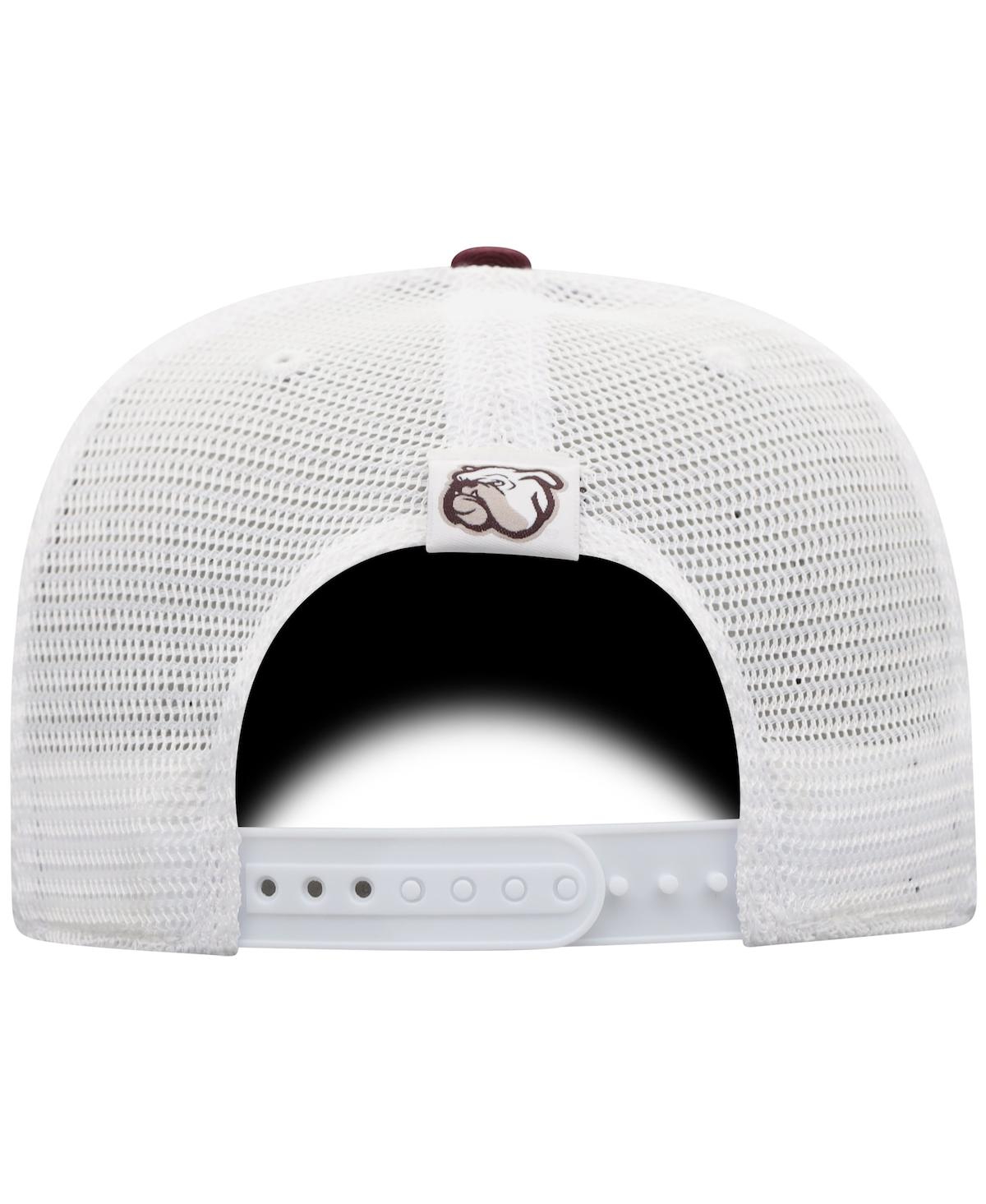 Top Of The World Men's  Maroon, White Mississippi State Bulldogs Trucker Snapback Hat In Maroon,white