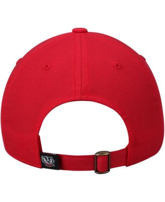 Men's Red Wisconsin Badgers Primary Logo Staple Adjustable Hat