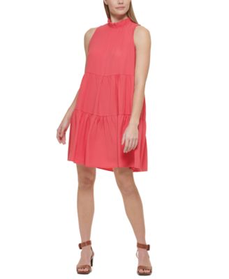 calvin klein sleeveless tiered dress