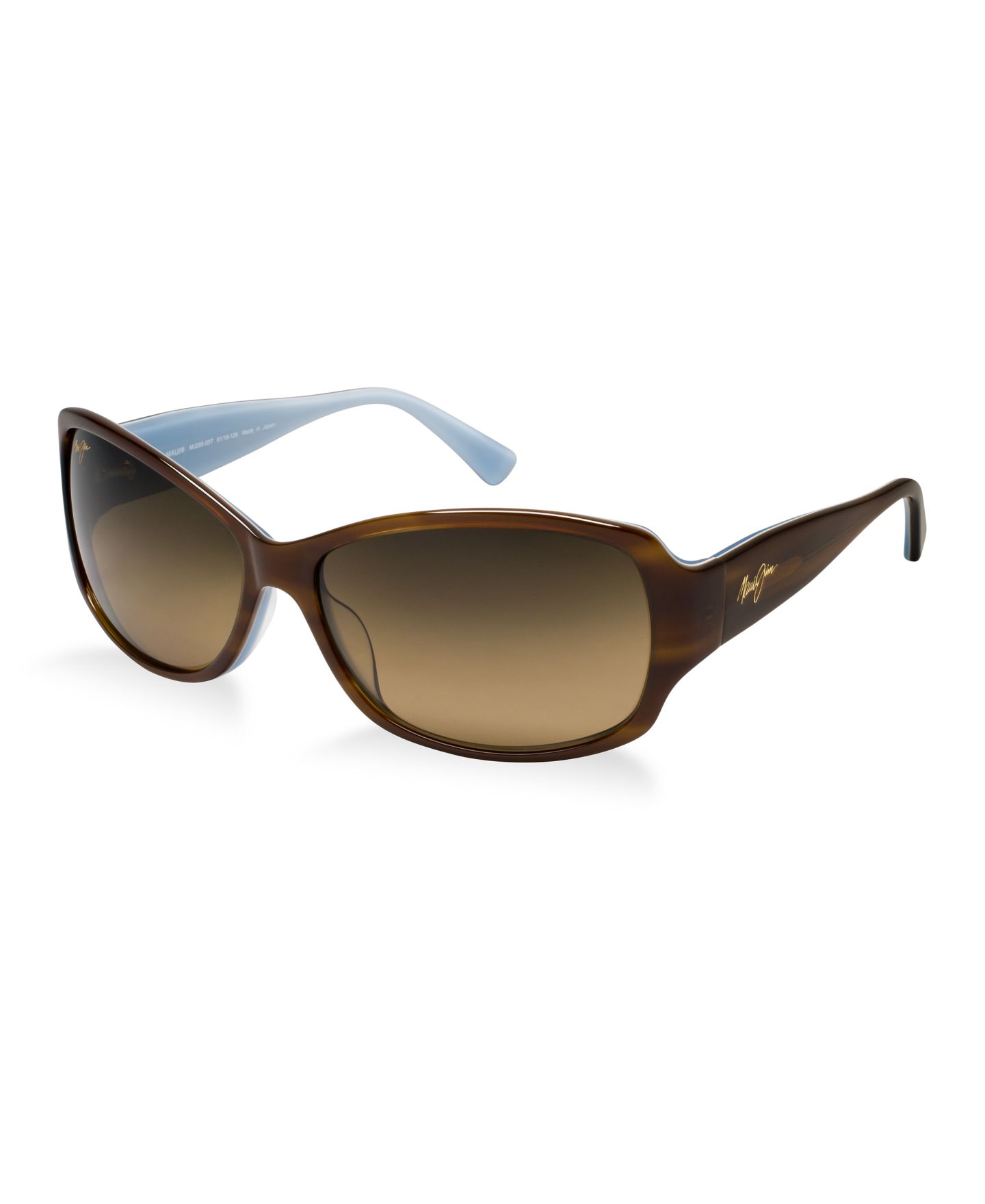 Женские солнцезащитные очки Maui Jim Polarized Nalani Sunglasses, 295, цвет: Черепаховый синий / Бронзовый — фото 1