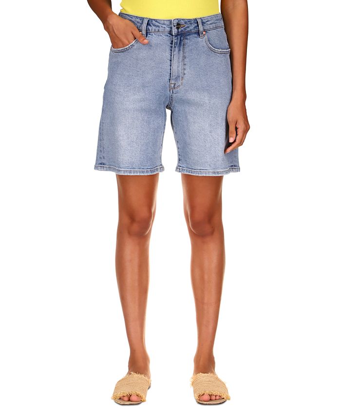 Sanctuary Women's Boy Cut Bermuda Denim Shorts - Macy's