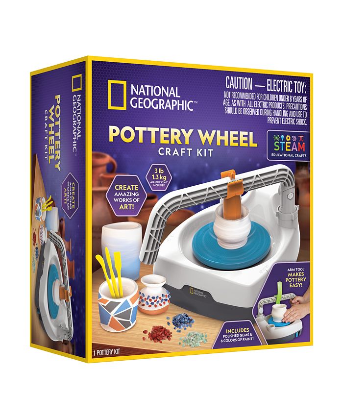 Geoffrey's Toy Box Clay Art Studio Motorized Pottery 21 Pieces Wheel Set,  Created for Macy's - Macy's