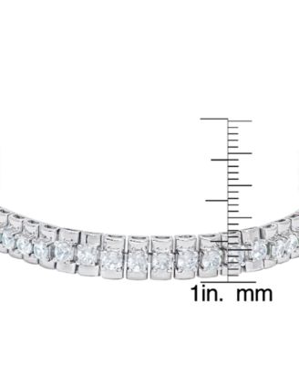 Women's Fine Silver Plated Cubic Zirconia Watch Link Bracelet
