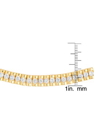 Women's 14k Gold Plated Cubic Zirconia Line Bracelet