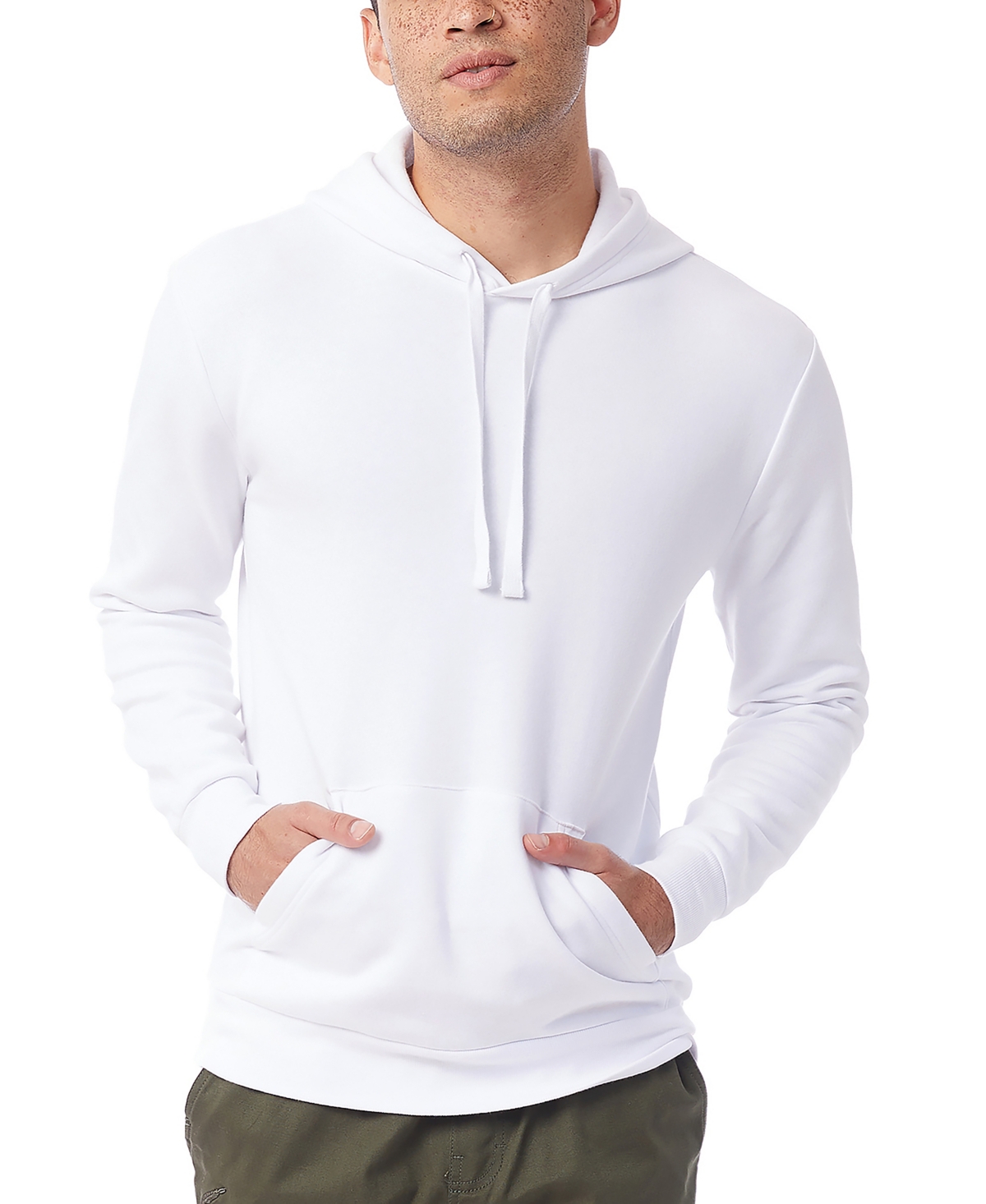 Alternative Apparel Men's Cozy Pullover Hoodie In White
