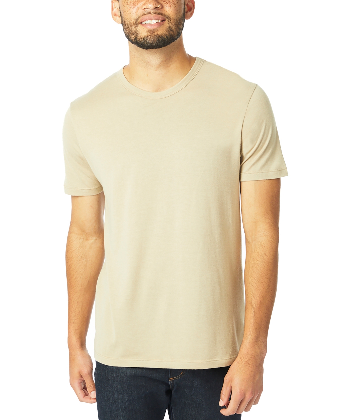 Shop Alternative Apparel Men's Modal Tri-blend Crewneck T-shirt In Desert Tan