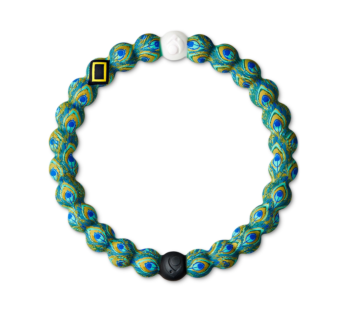 Lokai Beaded National Geographic Peacock Stretch Bracelet