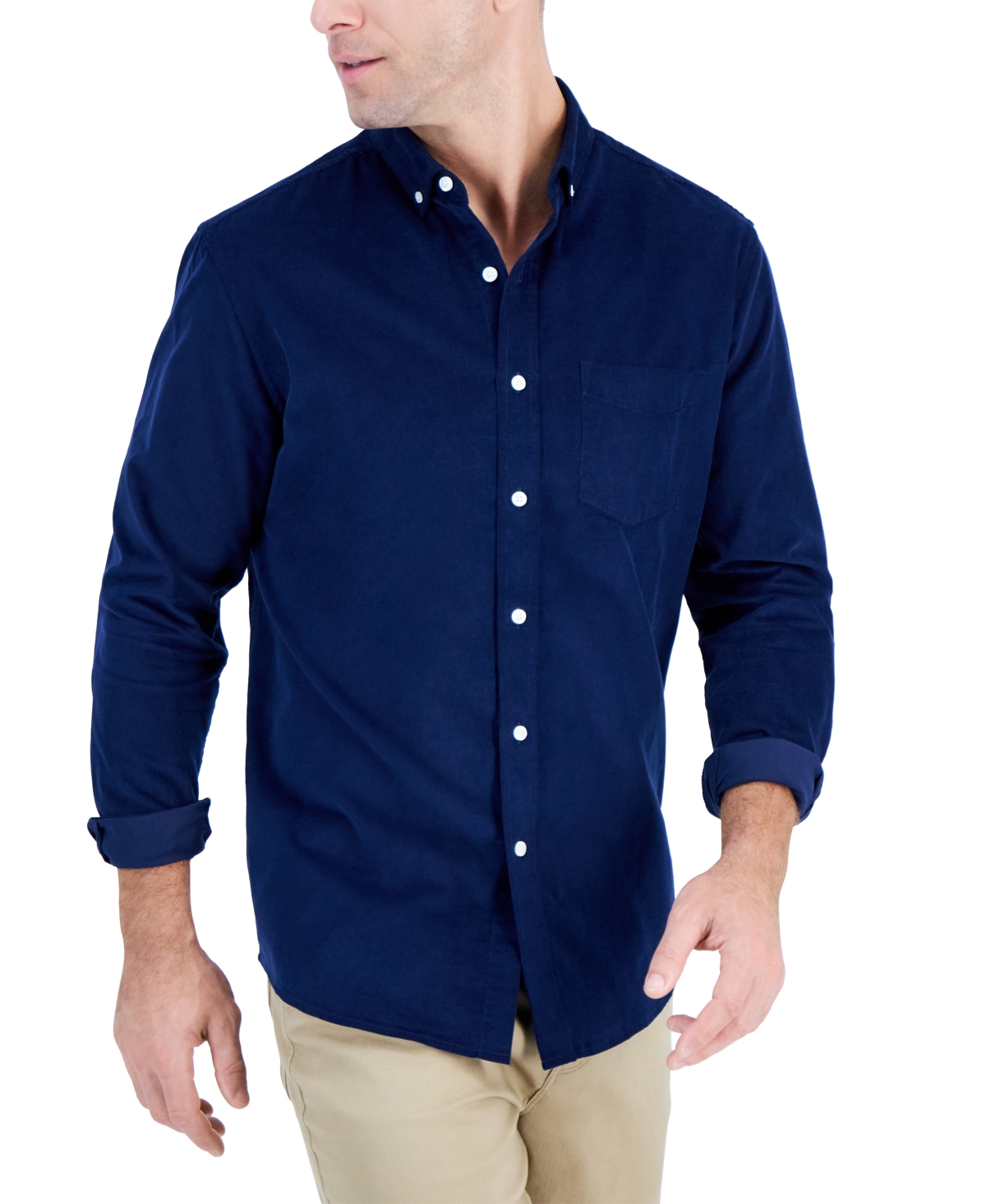Club Room Men's Regular-Fit Stretch Corduroy Shirt, Created for Macy's |  Smart Closet